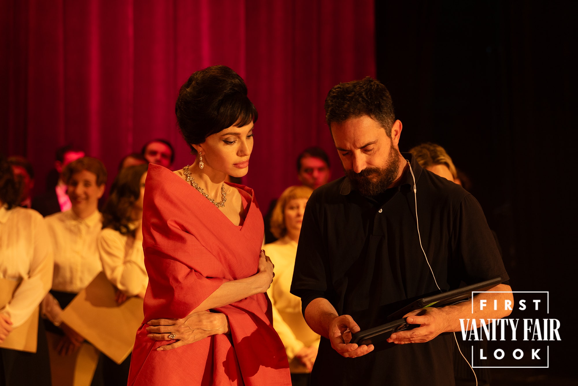 Image may contain Pablo Larraín Adult Person Accessories Jewelry Necklace Clothing Dress and Dancing